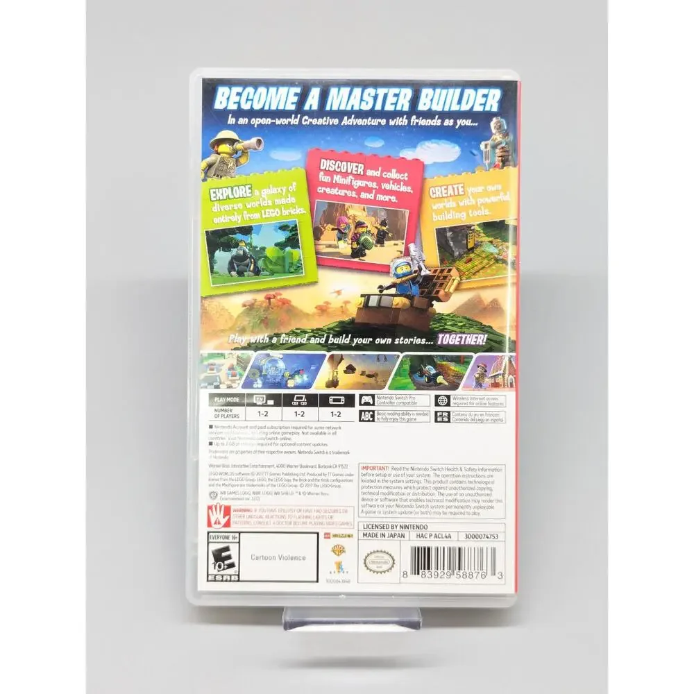 Nintendo Switch Lego Worlds Authentic Replacement Case Only No Game